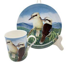 Maxwell & Williams Birds of Australia Kookaburra Plate Mug Set Katherine Castle